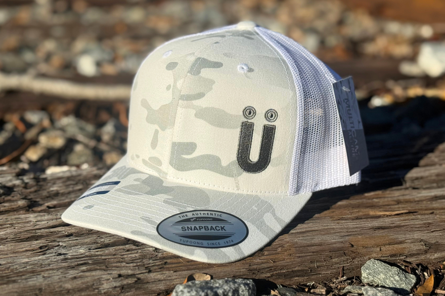 *CAP* U MULTICAM ALPINE Muller Chokes Hunting Cap. Front:  Multicam Alpine, Back: White Trucker Mesh