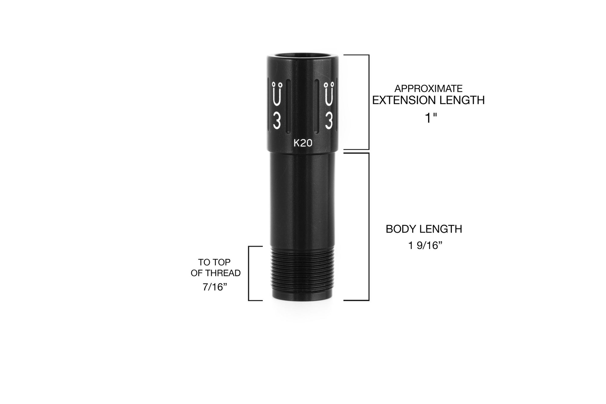Krieghoff K20 choke tube, 20 gauge choke tube, featherlite choke tube, competition choke tube, muller choke tube, Shotgun choke tube, hunting choke tube, competitive shooting choke tube, skeet shooting choke tube, trap shooting choke tube, clay shooting choke tube