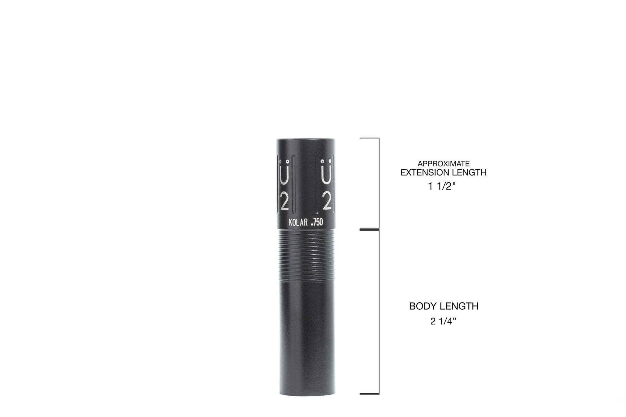 Kolar .750 BORE choke tube, 12 gauge choke tube, stainless steel choke tube, ceramic choke tube, competition choke tube, muller choke tube, Shotgun choke tube, hunting choke tube, competitive shooting choke tube, skeet shooting choke tube, trap shooting choke tube, clay shooting choke tube
