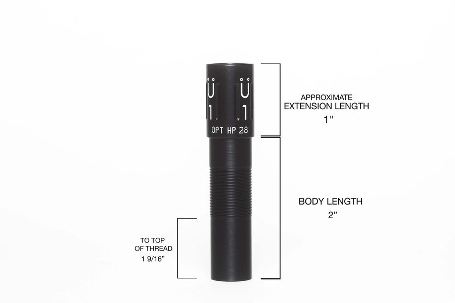 Beretta OPTIMA HP choke tube, 28 gauge choke tube, featherlite choke tube, competition choke tube, muller choke tube, Shotgun choke tube, hunting choke tube, competitive shooting choke tube, skeet shooting choke tube, trap shooting choke tube, clay shooting choke tube 