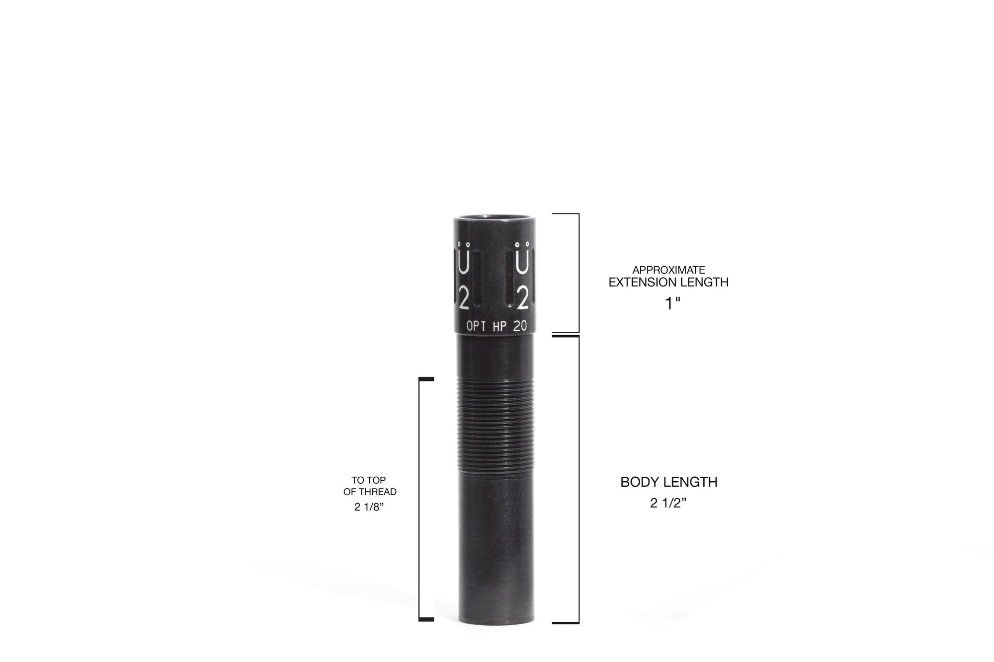 Beretta OPTIMA HP choke tube, 20 gauge choke tube, featherlite choke tube, competition choke tube, muller choke tube, Shotgun choke tube, hunting choke tube, competitive shooting choke tube, skeet shooting choke tube, trap shooting choke tube, clay shooting choke tube