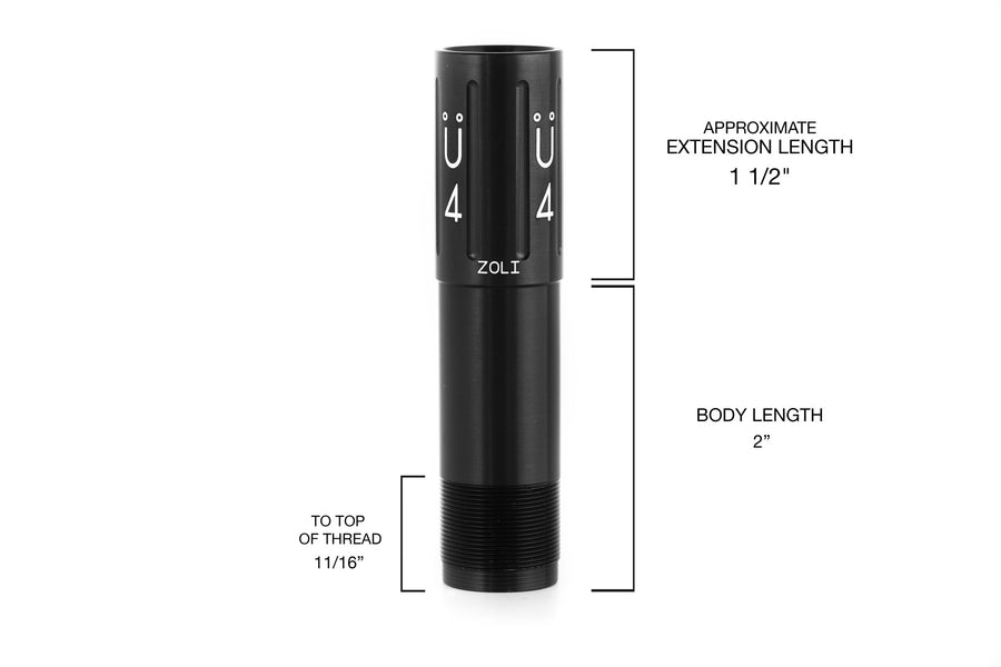 ZOLI choke tube, 12 gauge choke tube, Featherlite Competition Choke Tube, muller choke tube, Shotgun choke tube, hunting choke tube, competitive shooting choke tube, skeet shooting choke tube, trap shooting choke tube, clay shooting choke tube
